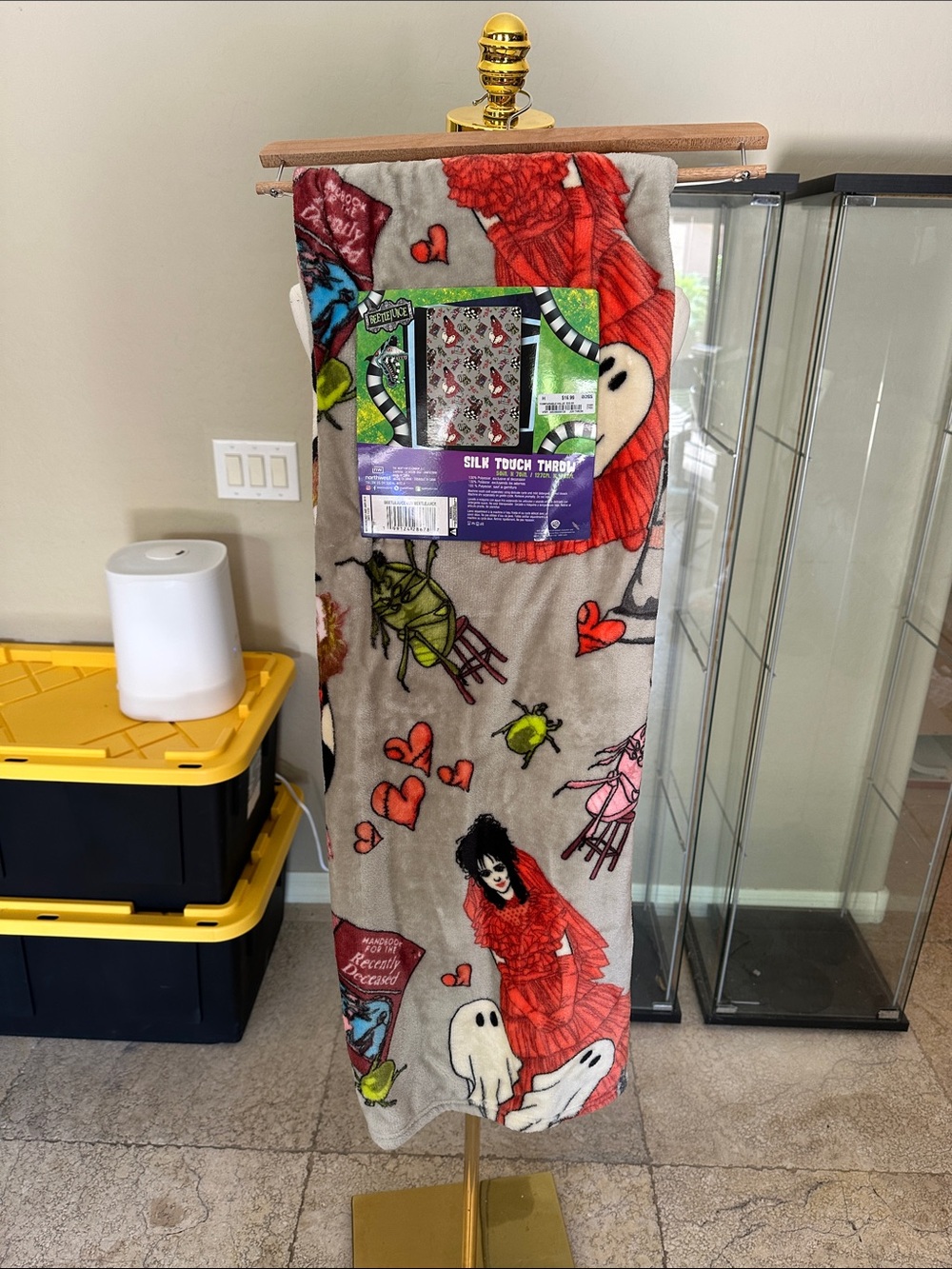 Beetlejuice Fuzzy Throw Blanket